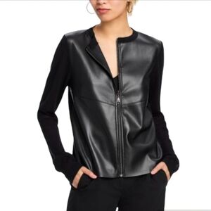 Nordstrom Lamb Leather Front Zip Jacket